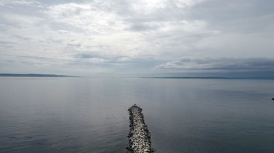 The jetty looking west-ish