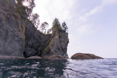 The Mushroom Rock dive site (actual rock not shown)