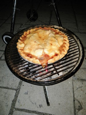 Apple pie on the BBQ