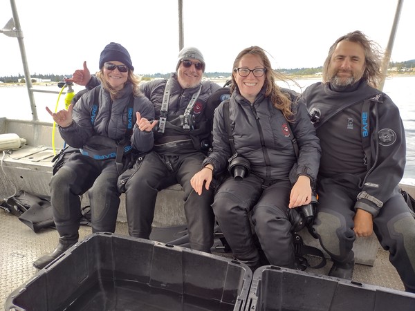 Happy divers