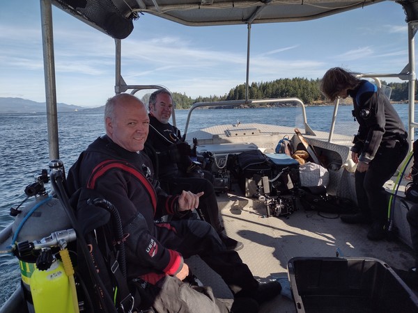 Gdog was so happy!!! His first dive trip to Vancouver Island